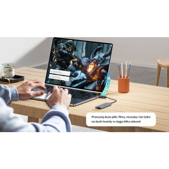 Adapter USB-C -> USB-A 10Gbps Unitek A1048ABK01