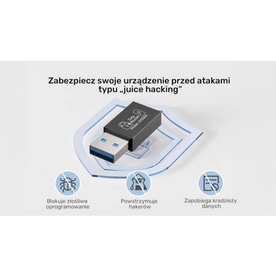 Adapter blokujący dane USB-A Unitek A1056ABK01