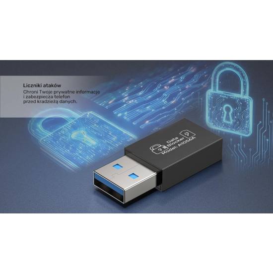 Adapter blokujący dane USB-A Unitek A1056ABK01