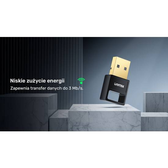 Adapter USB Bluetooth 5.3 BLE czarny Unitek B105B