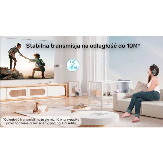 Adapter mini jack nadajnik/odbiornik audio 10m Bluetooth 5.3 Unitek B1111A01