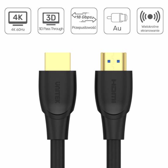 Kabel HDMI 2.0 M/M High Speed 4K 20,0m Unitek C11046BK