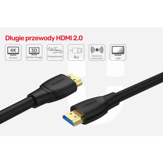 Kabel HDMI 2.0 M/M High Speed 4K 7,0m Unitek C11068BK