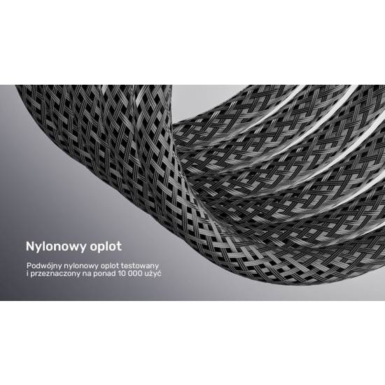 Kabel HDMI 2.1 M/M 8K LUX oplot 3,0m Unitek C11093RGY01-3M