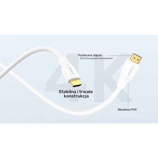 Kabel HDMI 2.1 8K M/M HDR 2m Unitek C11099AWH03-2M biały