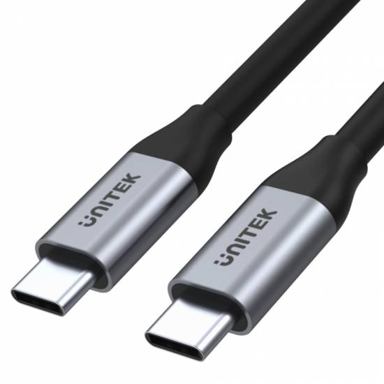Kabel USB C - USB C PD 100W 4K 60Hz 10Gbps 1,0m Unitek C14082ABK czarny