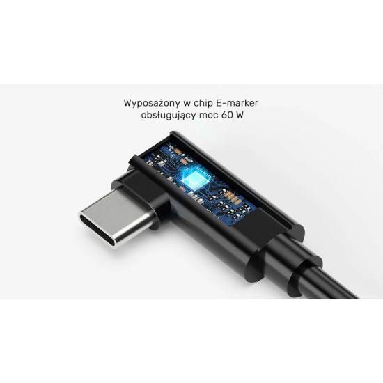Kabel USB-C - USB-C VR Link Pro obsługuje 5Gps 60W Unitek C14094ABK01-5M