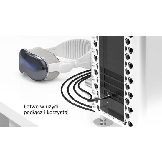 Kabel USB-C - USB-C VR Link Pro obsługuje 5Gps 60W Unitek C14094ABK01-5M