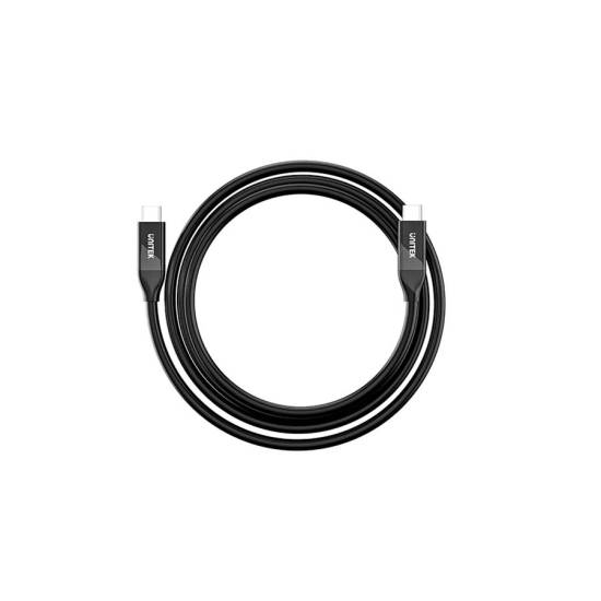 Kabel USB 4.0 USB-C - USB-C 100W 40Gbs 8K czarny 2,0m Unitek C14100ABK01-2M