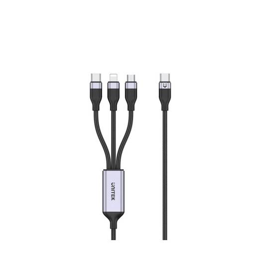 Kabel USB-C 3w1 micro/Lightning/USB-C 1,5m Unitek C14101AGY01-1.5M