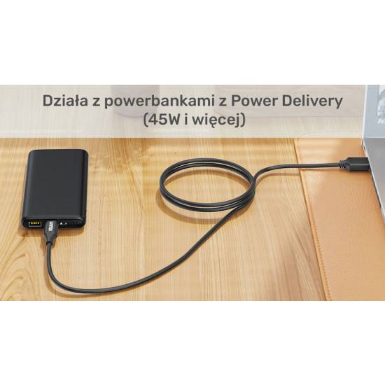 Kabel zasilający 65W Lenovo USB-C na 11x4.5 mm Yoga Unitek C14115BK-1.8M