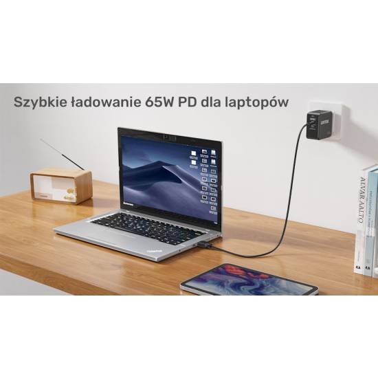 Kabel zasilający 65W Lenovo USB-C na 11x4.5 mm Yoga Unitek C14115BK-1.8M