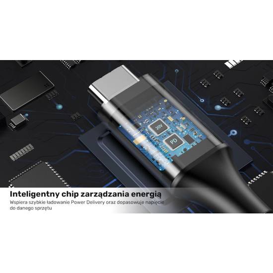 Kabel zasilający 65W Acer USB-C na 5.5x1.7 mm Unitek C14119BK-1.8M