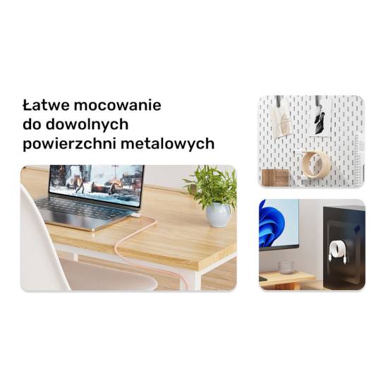 Kabel USB-C -> USB-C 100W 1,0m zwijany magnetycznie Unitek C14141AWH01-1M biały
