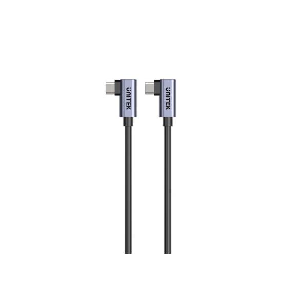 Kabel USB-C -> USB-C kątowy 0,5m PD 100W Unitek C14147ABK01-0.5M