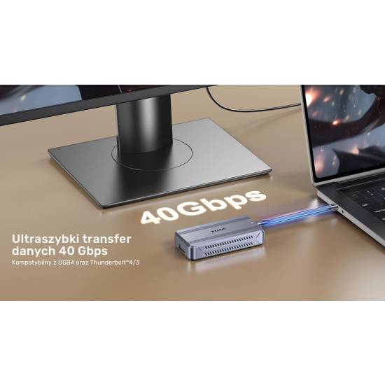 Kabel USB-C - USB-C USB4 40 Gb/s PD 240W 8K 13cm w formie breloka Unitek C14179ABK01-0.13M