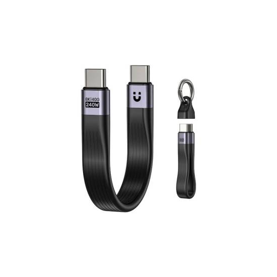 Kabel USB-C - USB-C USB4 40 Gb/s PD 240W 8K 13cm w formie breloka Unitek C14179ABK01-0.13M