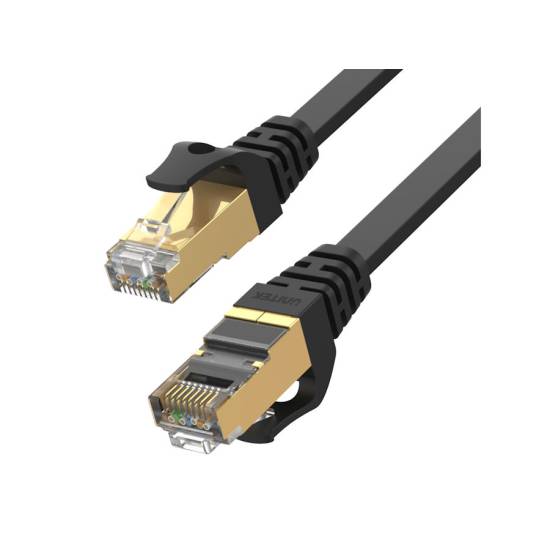 Patch cord SSTP kat.7 1,0m Unitek C1897BK-1M płaski czarny