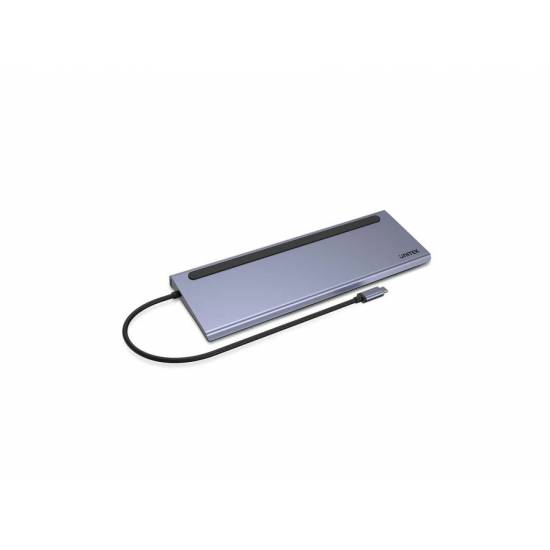 Hub USB-C -> USB x3 HDMI 4K VGA RJ45 PD czytnik SD audio Unitek D1022B