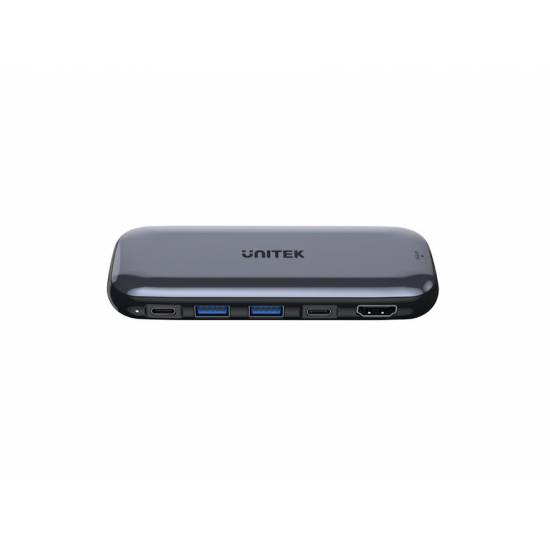 Hub USB-C -> USB 3.1 x2 USB-C x2 10Gbps PD 100W slot M.2 HDMI 4K Unitek D1046A