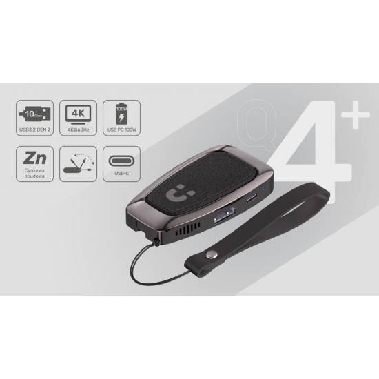 Hub USB-C -> USB 3.1 x2 10Gbps plus PD 100W HDMI 4K Unitek D1053A