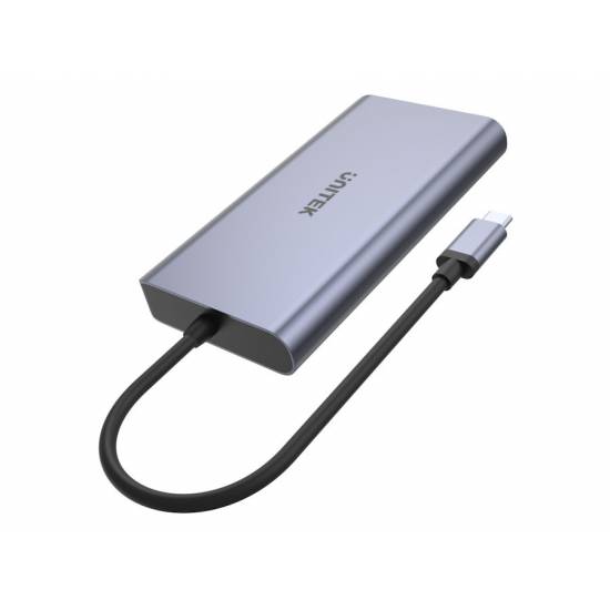 Hub USB-C -> USB 3.1 x2 plus PD 100W HDMI DP 4K Gigabit czytnik SD Unitek D1056A