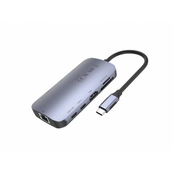 Hub USB-C -> USB 3.1 x3 czytnik SD Gigabit PD 100W HDMI Unitek D1071A