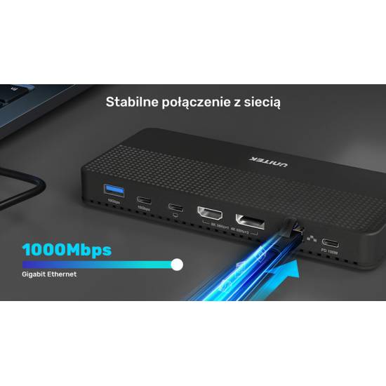 Stacja dokująca 12w1 HDMI 8K USB 4.0 PD 100W Unitek D1079A