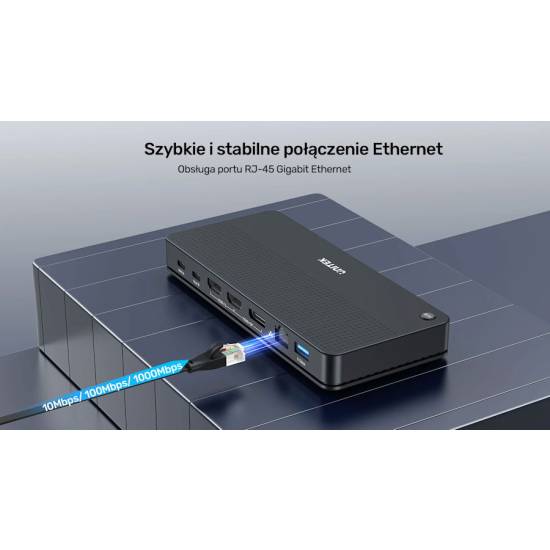 Przełącznik KVM USB-C 2xPC 2xHDMI 1xDP 3xUSB SD/micro SD PD 100W Unitek D1103A01