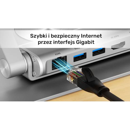 Podstawka pod laptop składana obrotowa USB-C HDMI PD 100W Unitek D1109A