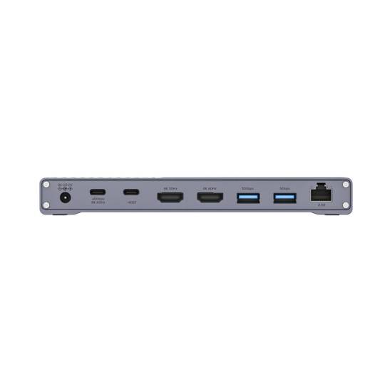 Stacja dokująca USB 4 HDMI x2 RJ45 2,5Gbps PD 85W 40Gbps 8K Unitek D1117AGY01-EU