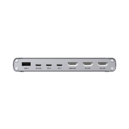 Przełącznik KVM USB-C 10Gbps z HDMI i transferem plików między systemami Unitek D1118AGY01-EU
