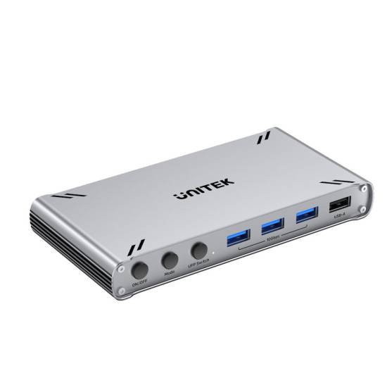 Przełącznik KVM USB-C 10Gbps z HDMI i transferem plików między systemami Unitek D1118AGY01-EU