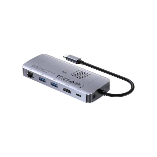 Hub USB-C -> USB 3.2 x2 USB-C HDMI RJ45 slot M.2 NVMe Unitek D1120A01
