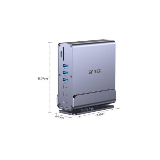 Stacja dokująca USB-C HDMI x2 DP x1 RJ45 PD 100W 10Gbps 4K Unitek D1135AGY01