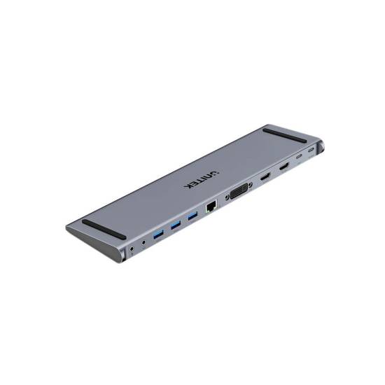 Stacja dokująca multiport USB-C HDMI x2 DVI x1 MST PD 100W Unitek D1147AGY01