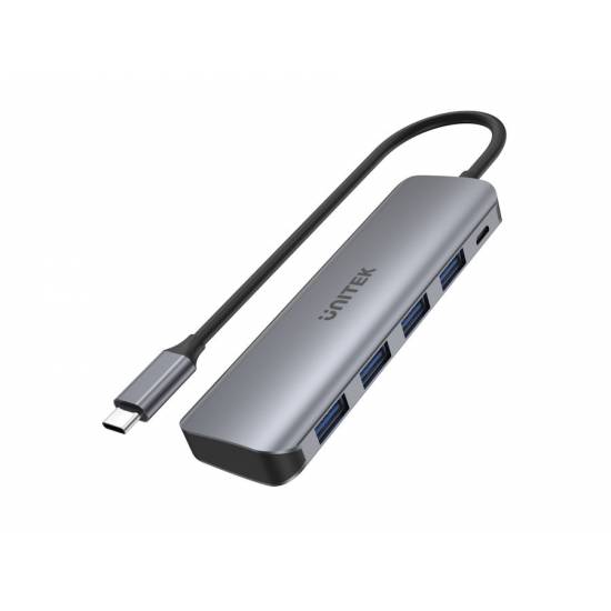 Hub USB-C -> USB 3.1 x4 plus USB micro Unitek H1107A aktywny
