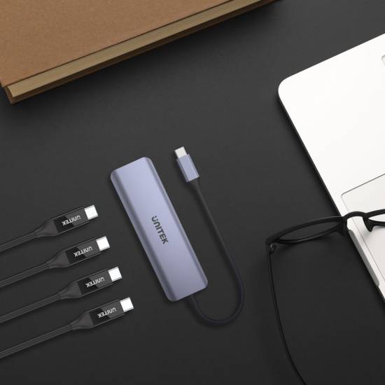 Hub USB-C -> USB Typ-C x4 5Gbps Unitek H1107K
