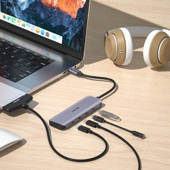 Hub USB-C -> USB Typ-C x4 5Gbps Unitek H1107K