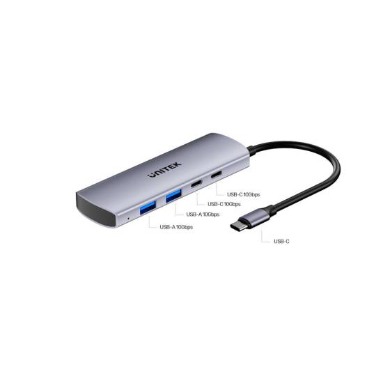 Hub USB-C -> USB 3.2 x2 USB-C x2 Unitek H1112DGY01