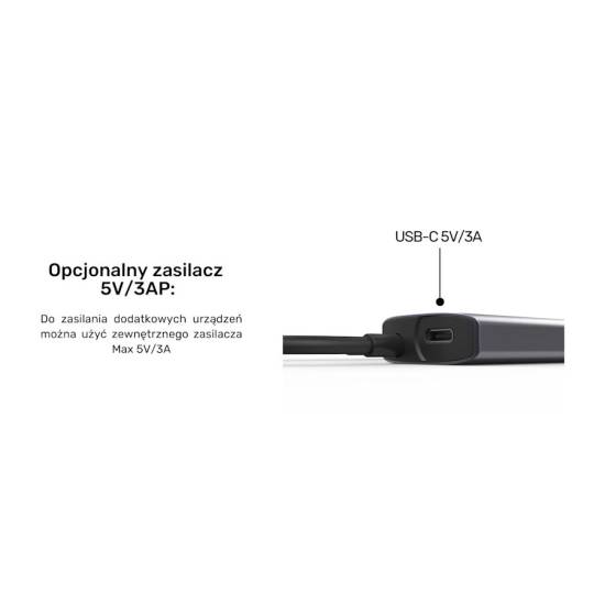 Hub USB-C -> USB 3.2 x2 USB-C x2 Unitek H1112DGY01