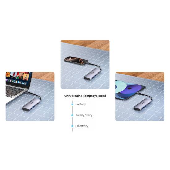 Hub USB-C -> USB 3.2 x2 USB-C x2 Unitek H1112DGY01