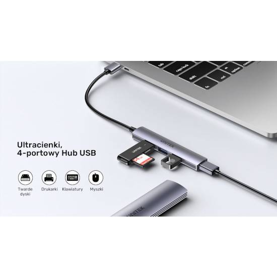 Hub USB 3.0 x1 + USB 2.0 x3 Unitek H1208A