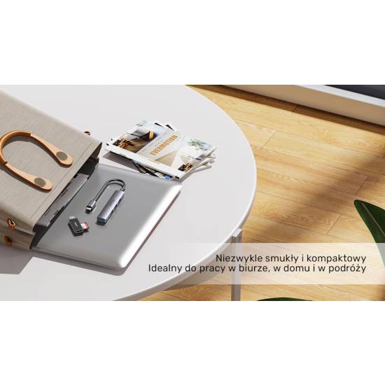 Hub USB-C -> USB 3.0 x1 + USB 2.0 x3 Unitek H1208B
