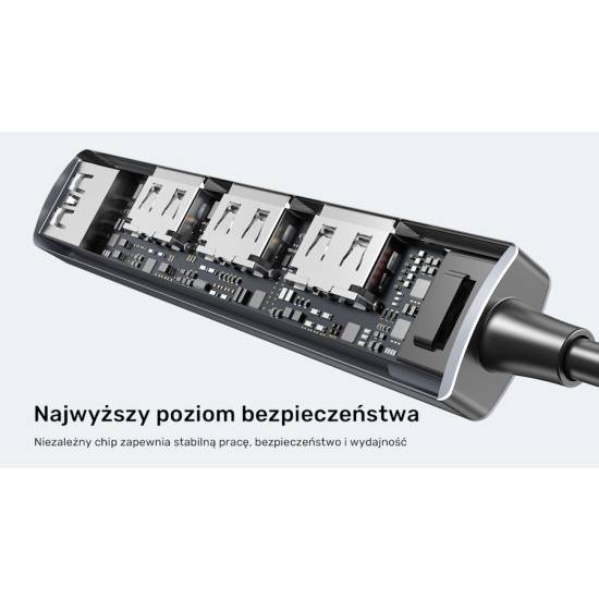 Hub USB-C -> USB 3.0 x1 + USB 2.0 x3 Unitek H1208B