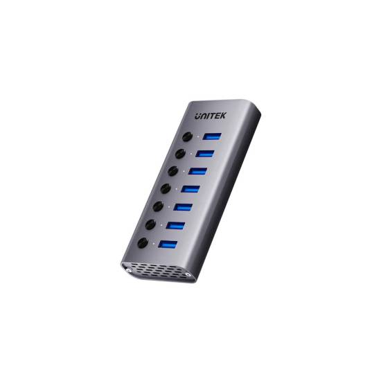 Hub USB-A 3.0 x7 z wyłącznikami portów 5Gbps Unitek H1314A01-EU