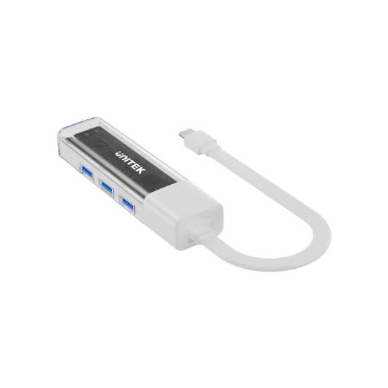 Hub USB-C/A -> USB 3.0 A x4 dwukierunkowy Unitek H1319AWH01 biały