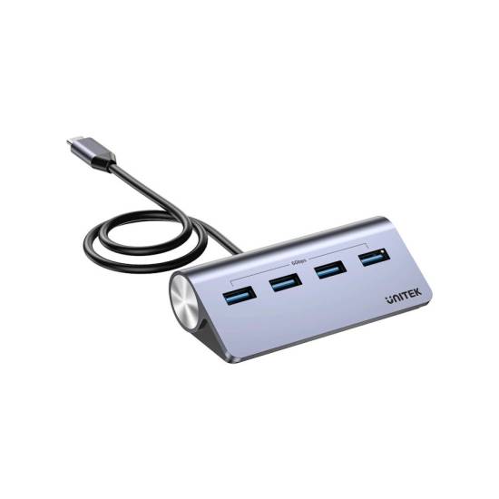 Hub USB-C -> USB 3.0 x4 5Gbps Unitek H1337BGY01