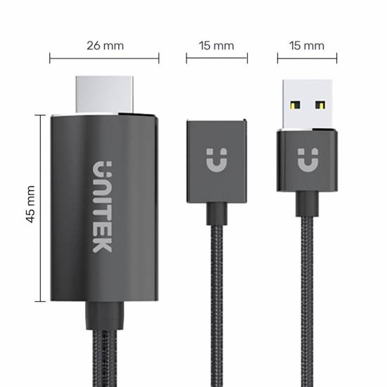 Kabel USB -> HDMI telefon - TV 1m Unitek M1104A
