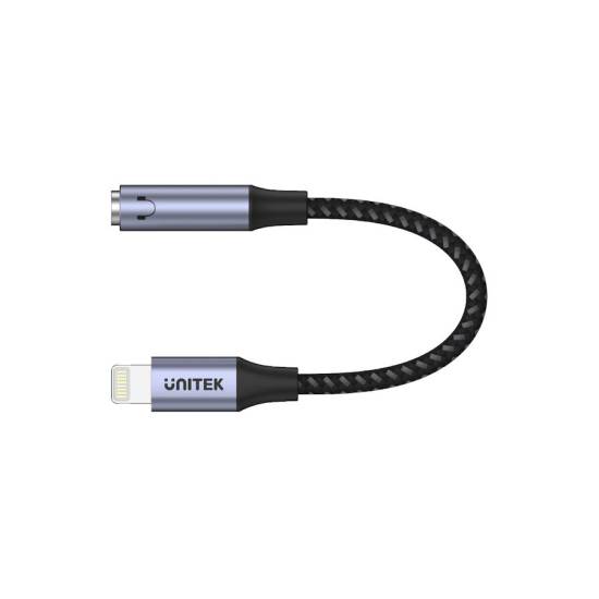 Adapter Lightning męskie na mini jack 3,5 mm żeńskie Unitek M1208A